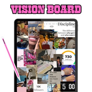 Bundle Editable 2024 Black Girl Vision Board, Canva Vision Board, Canva ...