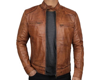 Leather Jacket Men Vintage - Etsy