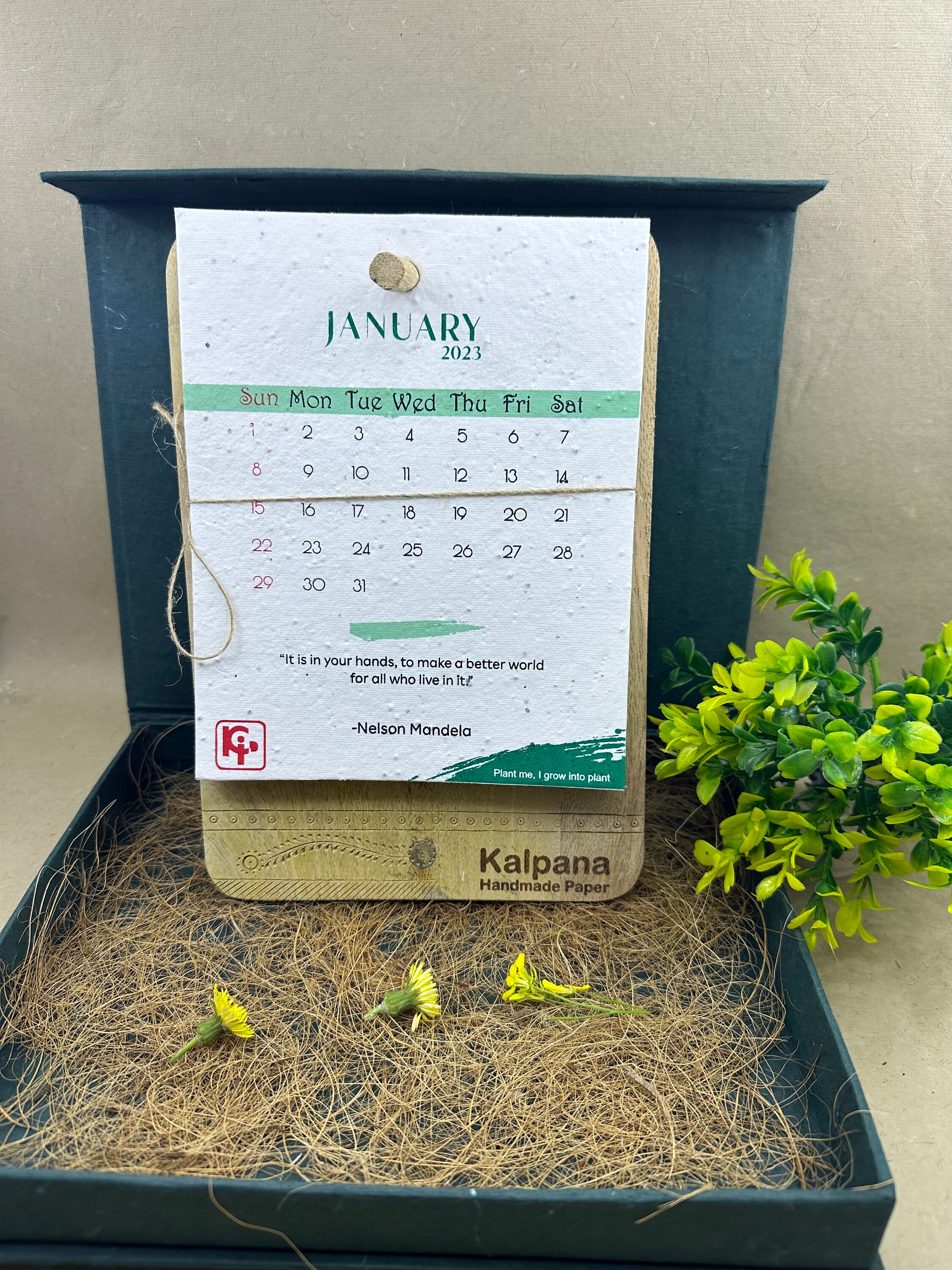 Plantable 2024 Calendar Seed Paper Handmade, Recycled, Biodegradable