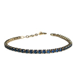 Tennis Bracelet, Gold plated Tennis Bracelet, Cubic Zirconia Tennis Bracelet,