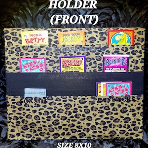 Portaetiquetas con estampado de leopardo