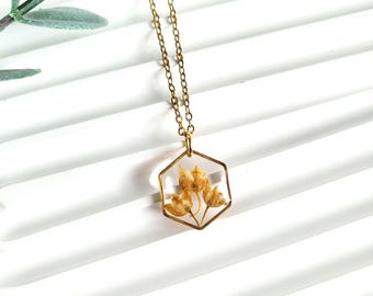 Real Lily of the Valley Necklace Pressed Flower Resin Pendant Botanical Jewelry May Birth Flower Gift for Her Birthday Gift