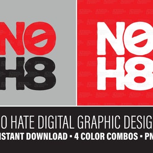 NO H8 | No Hate | PNG | Sublimation Graphic | Graphic Tee Design | Coffee Mug Art | Positive Message | Digital Downlaod | Positivity | Love