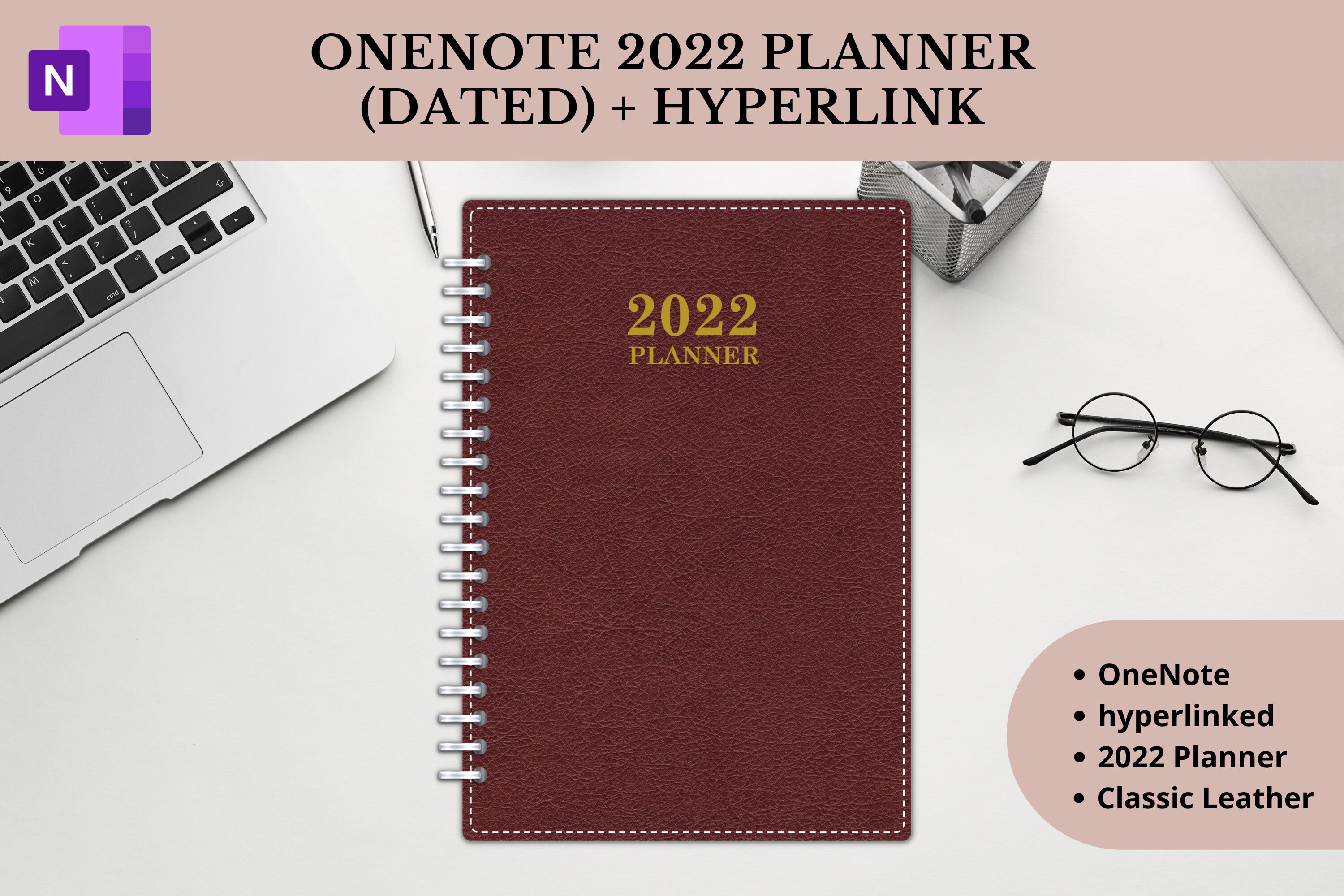 Onenote 2022 Planner (DATED), HYPERLINKED One Note Planner, Onenote ...