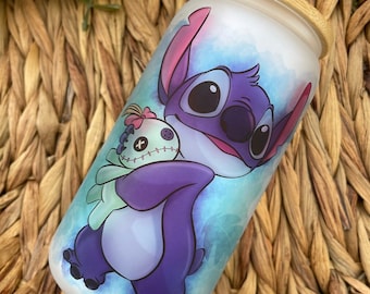 Stitch glazen blikje, koffiekopje, lilo en stitch