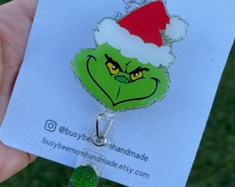 Grinch Badge Reel, Whoville, Badge Reel, Porte-id infirmier,