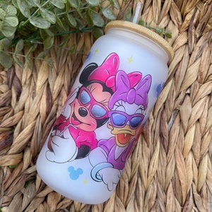 Summer glass can, tropical glass can, custom glass can