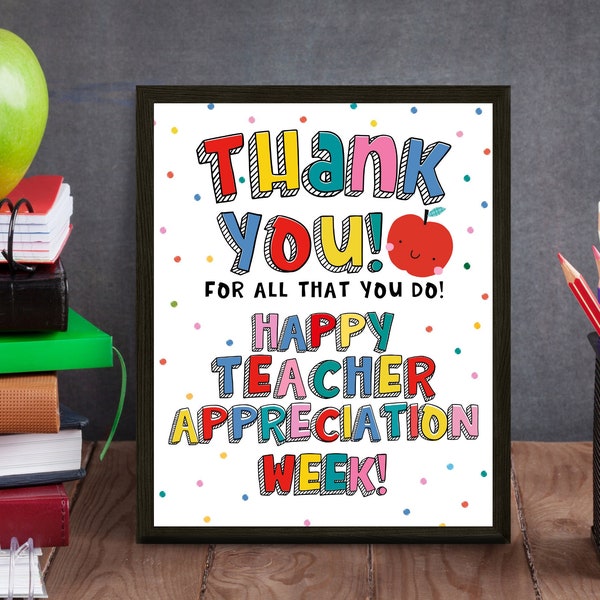 Appreciation Sign, Staff Teacher Appreciation Week, Thank You Treat Sign, Employee Appreciation Table Sign, Snack Food Sweet Sign Printable