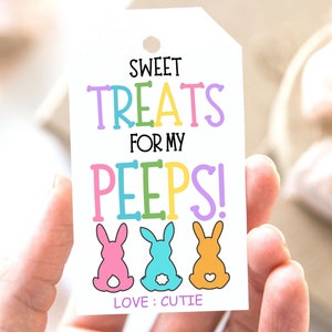 Étiquettes imprimables de gâteries de Pâques pour mes amis, étiquettes de gâteries Joyeuses Pâques, étiquette de faveur, étiquette de panier de Pâques, cadeaux de classe de Pâques