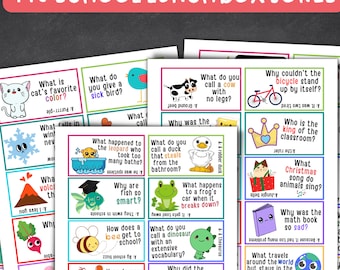 Lunch Box Notes Jokes For Kids, 120 Fun Lunch Box Jokes, Printable School Lunch Notes, Lunchbox Cards, Back To School Jokes PDF BUNDLE