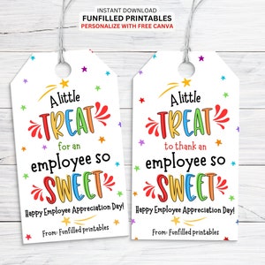 Étiquette du jour d'appréciation des employés, Étiquette gourmandise des employés, Étiquettes d'appréciation des employés, Étiquette de remerciement, Étiquette modifiable d'appréciation du personnel