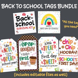 Etiquettes pour la rentrée des classes, Étiquettes pour cadeaux pour professeur, premier jour d'école, Cookies café premier jour, Lot d'étiquettes de bienvenue pour enseignant, Étiquette gourmandise premier jour