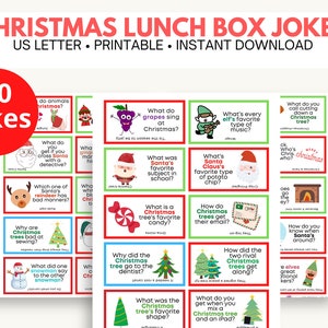 Scherzi per il pranzo di Natale stampabili, appunti per il pranzo di Natale di dicembre, appunti per il pranzo al sacco per bambini, appunti per il ritorno a scuola, appunti per il pranzo per bambini