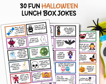 Halloween Lunch box Jokes, Lunch Box Notes For Kids, Printable Lunch Notes, Back To School Notes, Funny Jokes For Kids In School Lunch