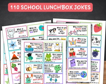 Kids Lunch Box Notes Jokes, Lunch Box Jokes Printable, Kids Lunch Notes, Lunchbox Cards, Printable Back To School Jokes PDF BUNDLE,