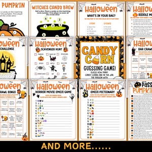 Halloween Games For Kids Adults, Halloween Party Games Bundle, Fun Halloween Printable Games, Teen Halloween Activities, Emoji Trivia Quiz image 7