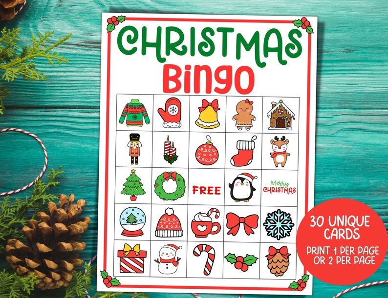 Christmas bingo game printable