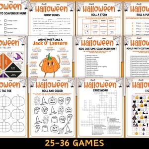 Halloween Games For Kids Adults, Halloween Party Games Bundle, Fun Halloween Printable Games, Teen Halloween Activities, Emoji Trivia Quiz image 5