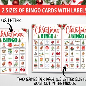 300 Christmas Bingo Cards, Christmas Game for Large Group, Printable ...