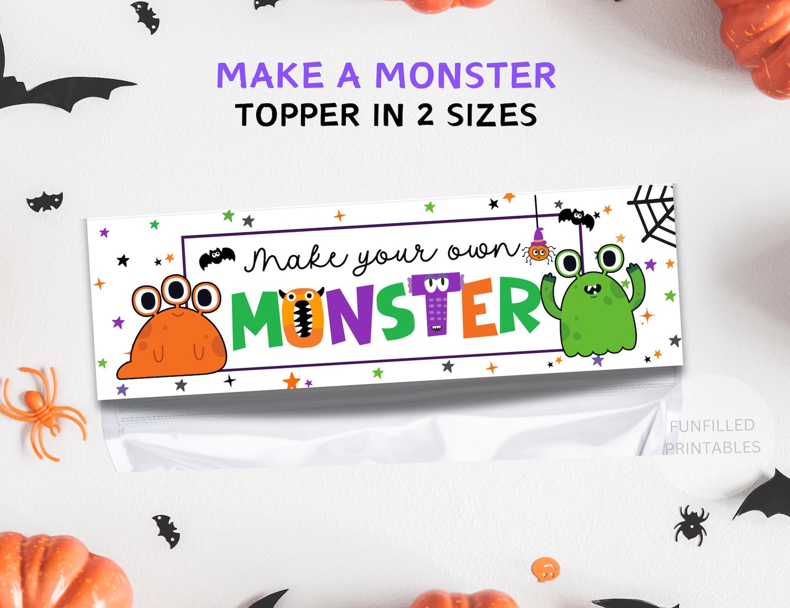Make Your Own MONSTER Halloween Bag Topper Printable Halloween Party ...
