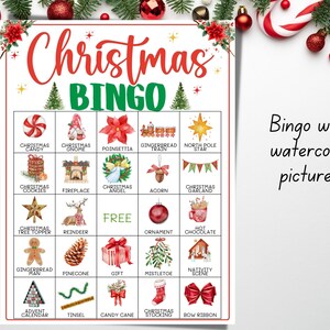 300 Christmas Bingo Cards, Christmas Game for Large Group, Printable ...