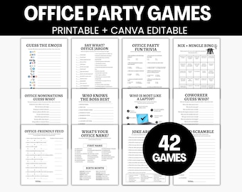 Office Party Games, Work Party Games, Team Building Games For Team Members Staff Coworker Party Games, Get To Know You Work Icebreaker Games