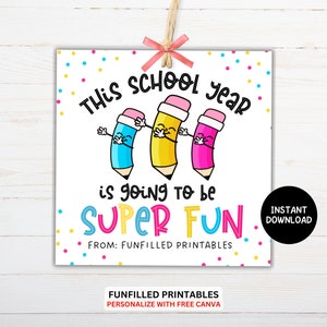 First Day Of School Student Gift, Back To School Favor Tag, Meet The Teacher Student Welcome Gift, Kindergarten Gift, New School Year Gift