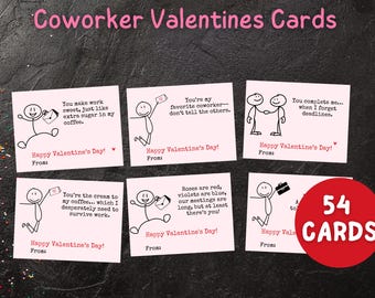 Pink Coworker Valentines Cards Funny, Office Valentines Cards, Work Valentine, Printable Colleague Valentines Employee Workplace Valentines