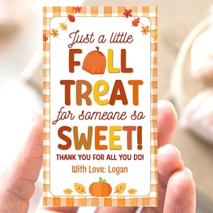 Fall treat tag