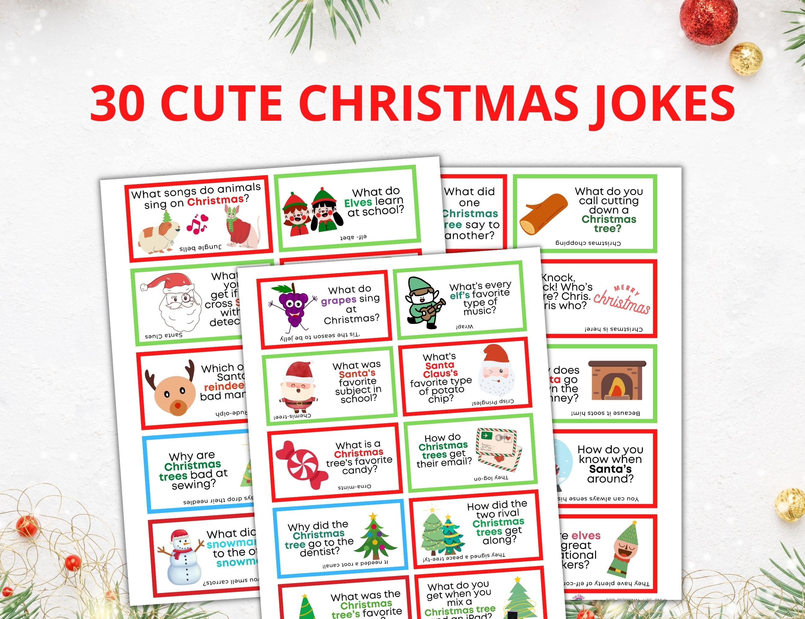 christmas jokes, christmas printable advent cards, christmas