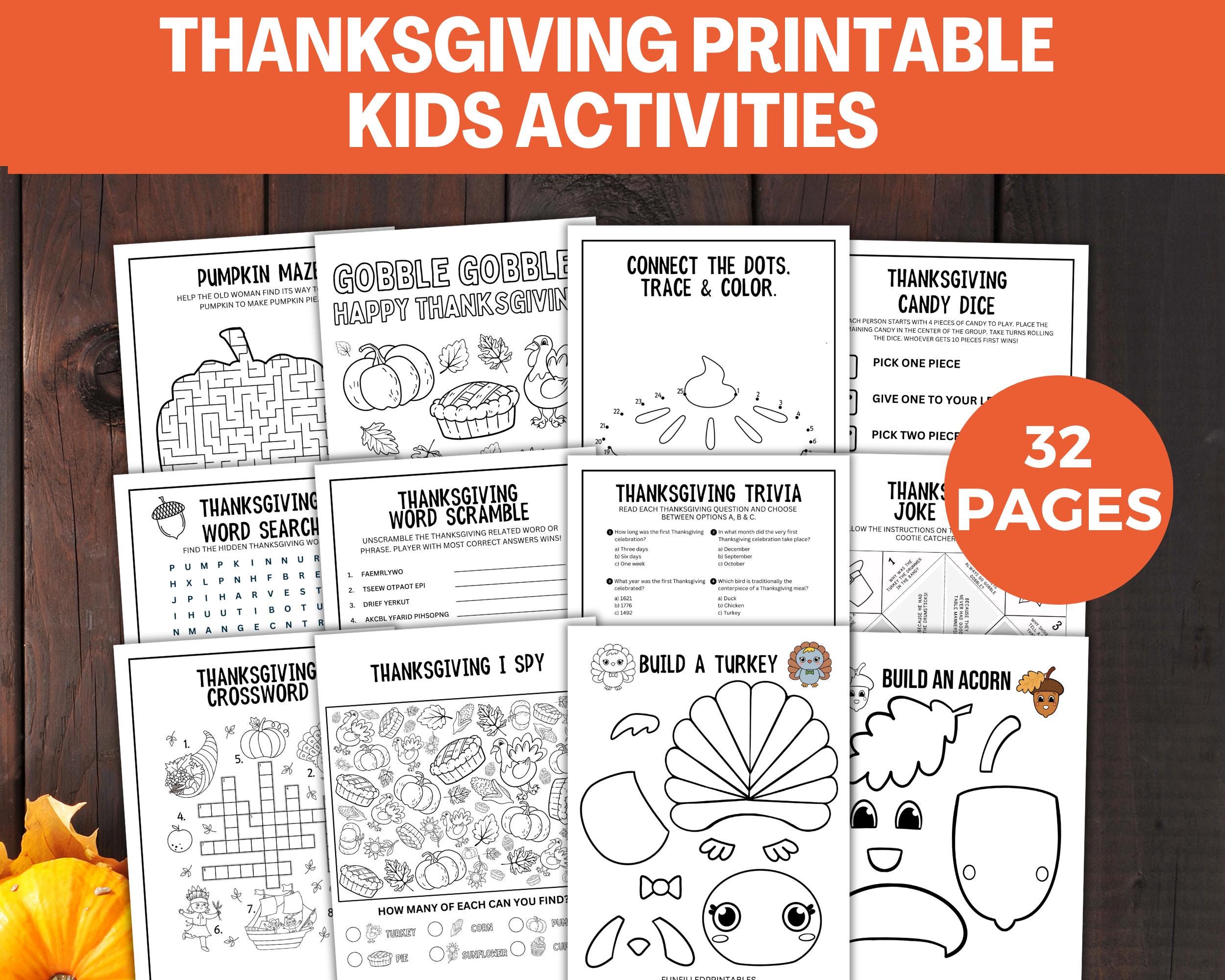 Thanksgiving Activities For Kids, Thanksgiving Coloring Pages…
