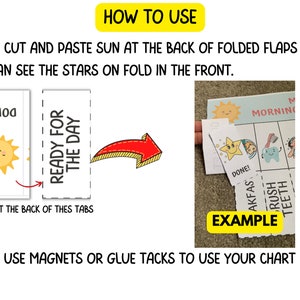 Pu&ograve; includere: Un grafico stampabile per i bambini da usare come promemoria visivo della loro routine mattutina. Il grafico include icone per lavarsi i denti, vestirsi e fare colazione. Il grafico &egrave; progettato per essere utilizzato con magneti o puntine da disegno.