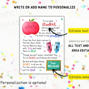 End of School Year Letter for Students, Graduation Poem, Last Day of ...