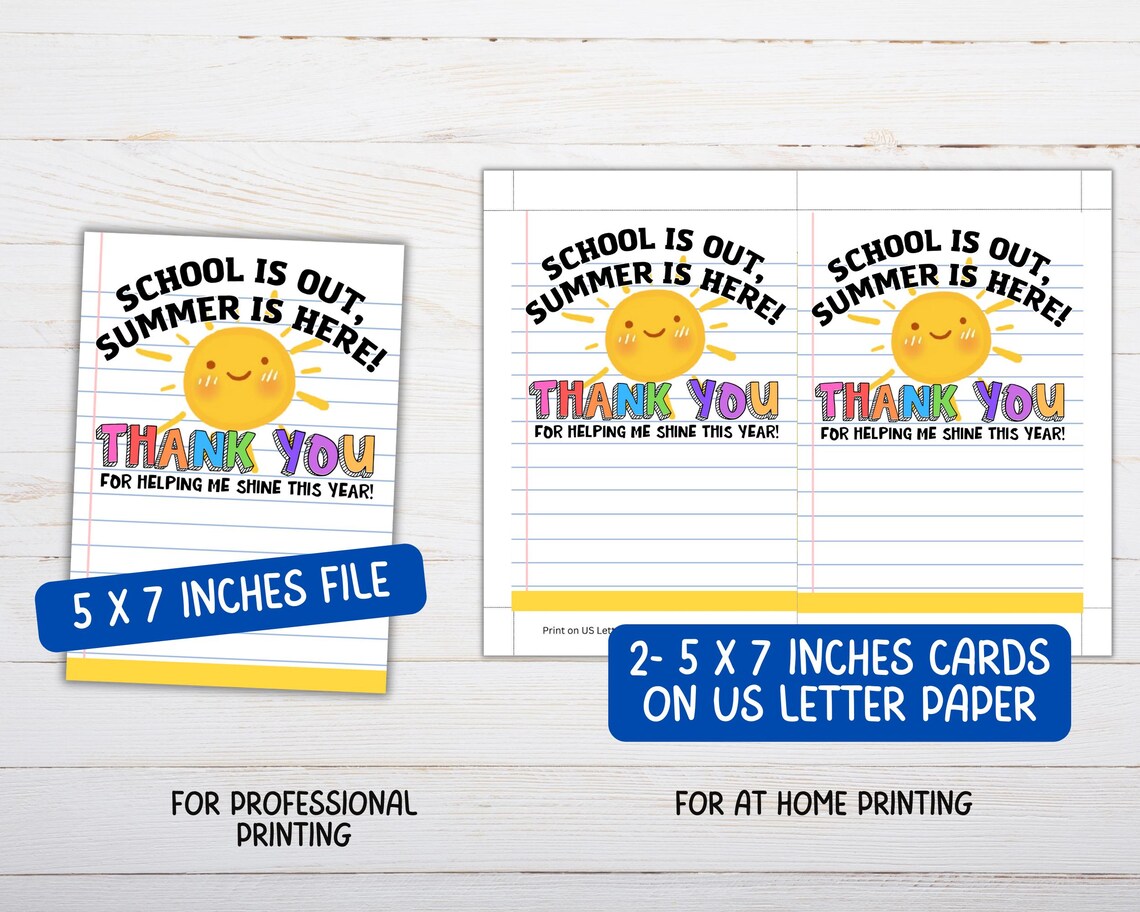 End of Year Teacher Gift Card Holder, School is Out Teacher Summer Gift ...