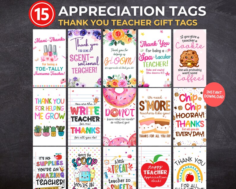 teacher appreciation tags