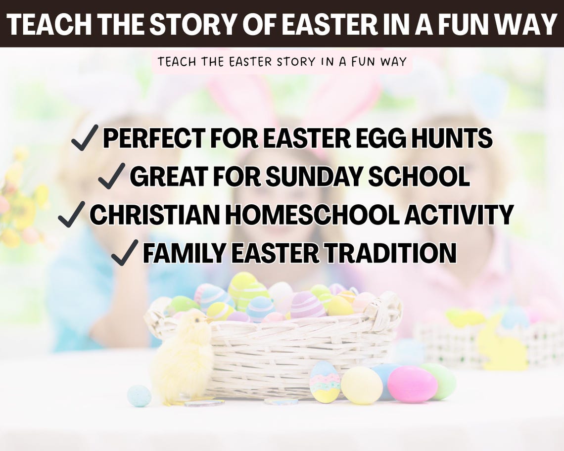 Resurrection Eggs Hunt Printable for Kids, Easter Story Eggs & Cards ...