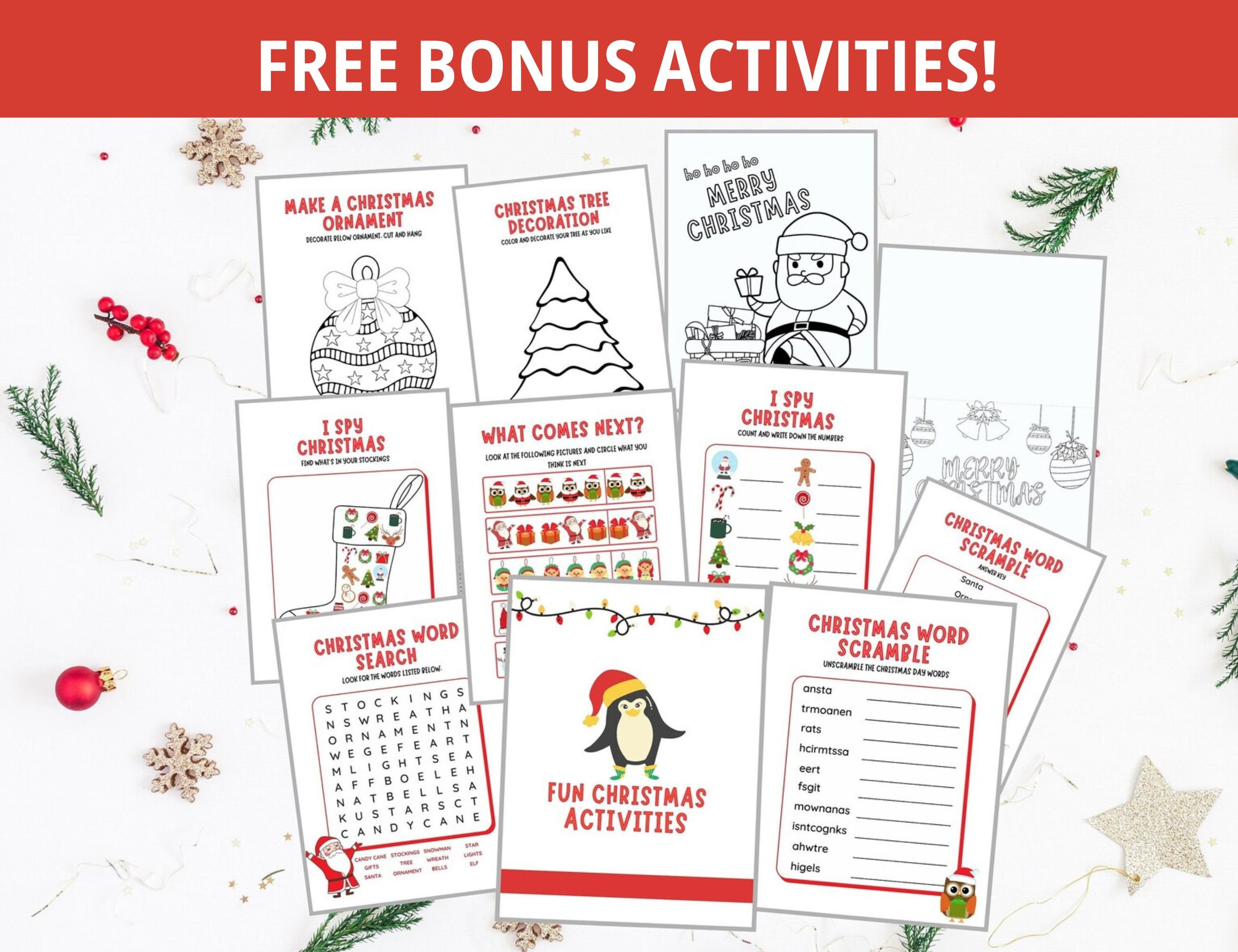 100 Christmas Bingo Cards, Printable Christmas Bingo Game for Kids ...
