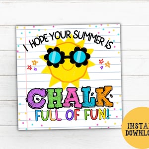 End of School Year Tags, Sun Gift Tags, Teacher Thank You, Last Day of School, Classmate School Preschool, Classroom Treat Tag, Editable