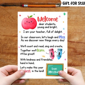 Cadeau étudiant carte de rentrée, carte de retour à l'école, cadeau d'enseignant pour les étudiants de début d'année, carte 1er jour