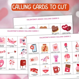 50 Valentines Bingo Cards, Printable Valentines Day Game for Kids ...