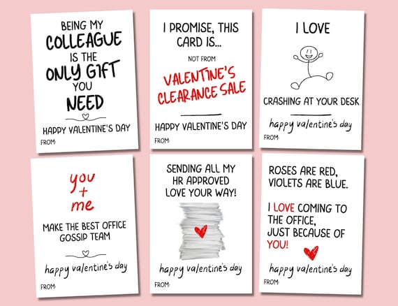 Coworker Valentine, Funny Valentine Card, Office Valentine Gift