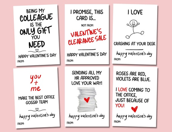 Coworker Valentine, Funny Valentine Card, Office Valentine Gift