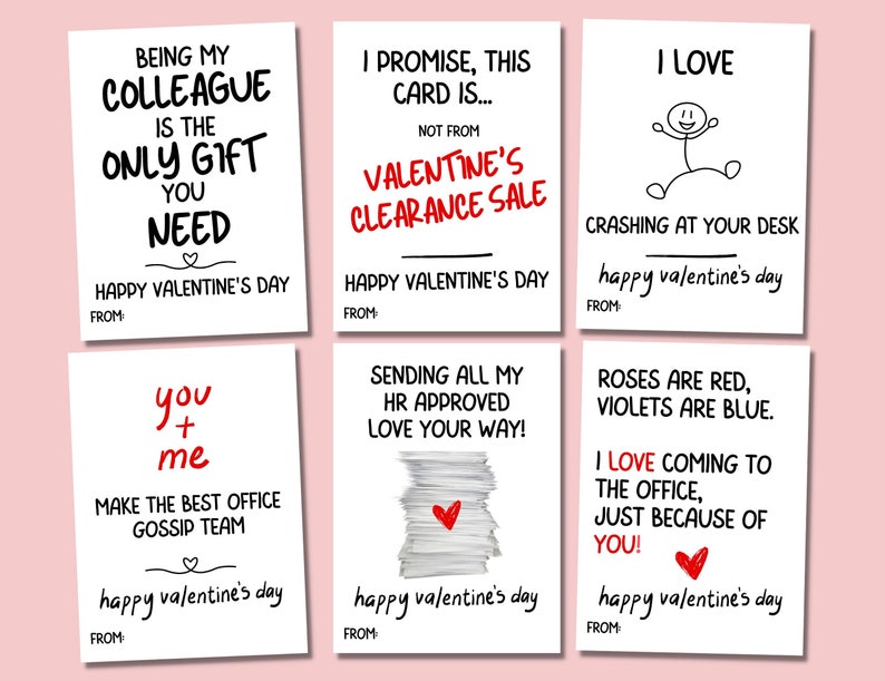 Coworker Valentine Funny Valentine Card Office Valentine Etsy