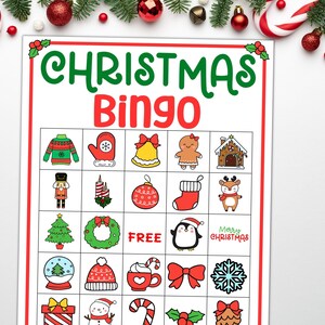 printable Christmas bingo for kids