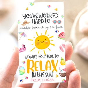 Summer Teacher Appreciation Gift Tag