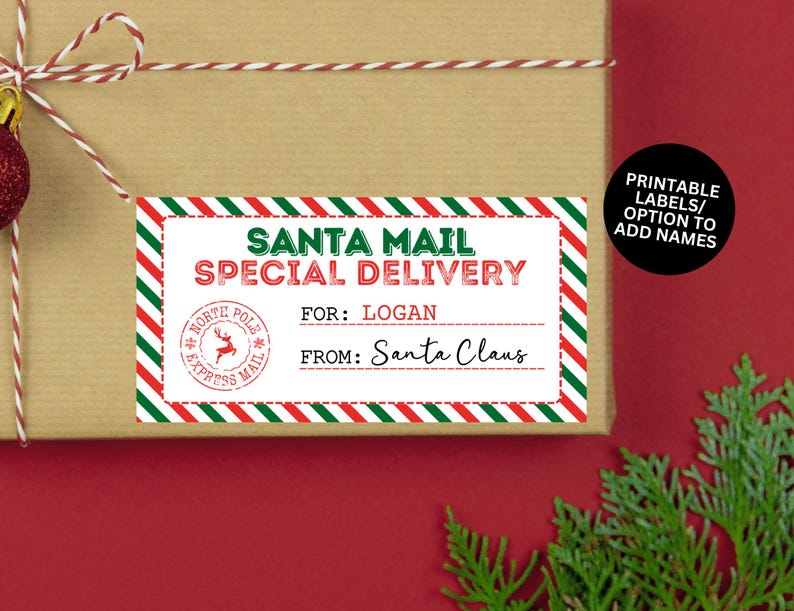 FROM SANTA NORTH POLE LABELS