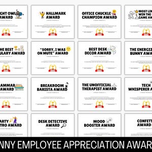 Funny Employee Appreciation Award Certificate, Office Recognition ...