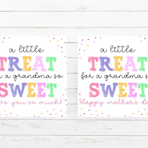 Etiquetas de presente para avó, Feliz Dia das Mães, Presente para avó, Obrigado, avó, Presente de Dia das Mães para avó dos netos, Presente "Eu te amo, avó"