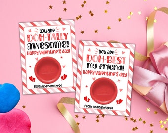 PlayDoh Valentines Cards, Valentines Play Dough Gift, Classmates Classroom Valentines Non Candy, Preschool Valentines Gift Tag