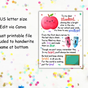End of School Year Letter for Students, Graduation Poem, Last Day of ...